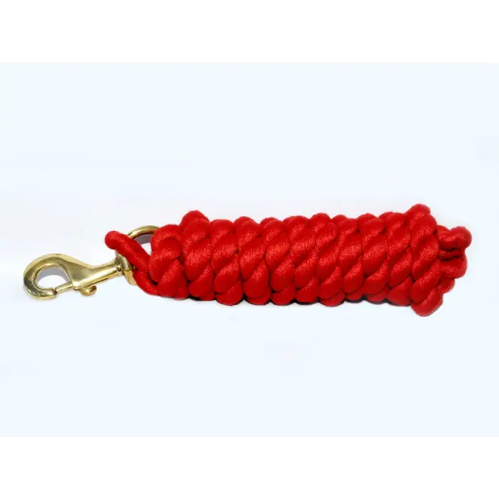 Turfmaster Lead With Solid Brass Clip - Red