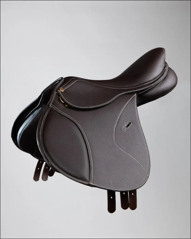 Turfmasters Clarina Synthetic Leather Saddle - 16.5 / Brown