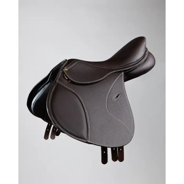 Turfmasters Clarina Synthetic Leather Saddle - 16.5 / Brown
