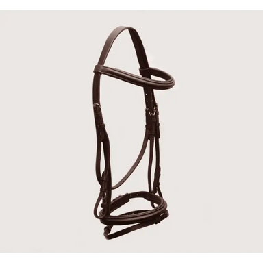 Turfmasters Classic Flash Bridle with Reins - Brown