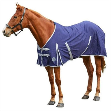 Turfmasters Cotton Summer Sheet - Navy/Silver