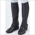 Turfmasters Full Grain Leather Half Chaps - Black