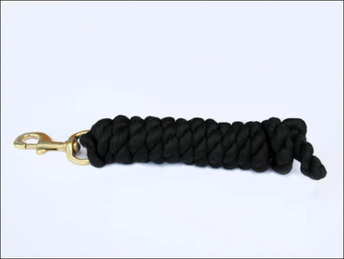 Turfmasters Lead Rope With Solid Brass Clip - Black