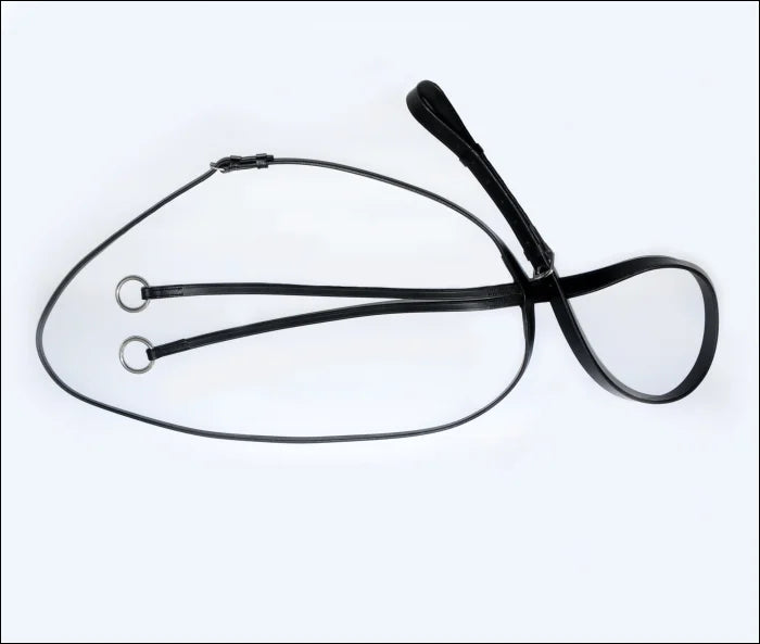 Turfmasters Leather Running Martingale - Black / Pony