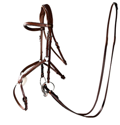 Turfmasters Mexican Grackle Bridle - Brown / Pony