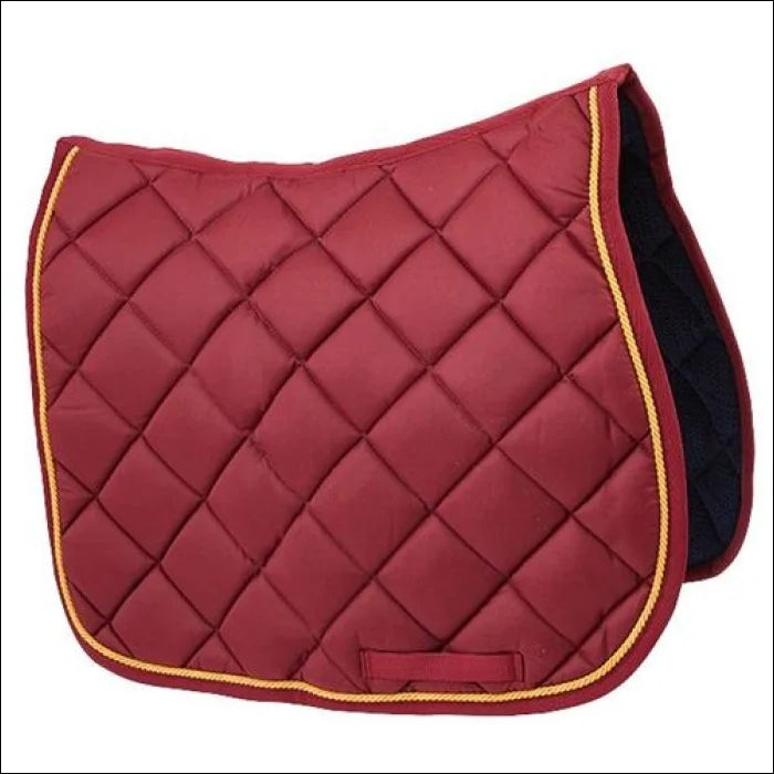 Turfmasters Piped Saddle Cloth - Full / Burgundy