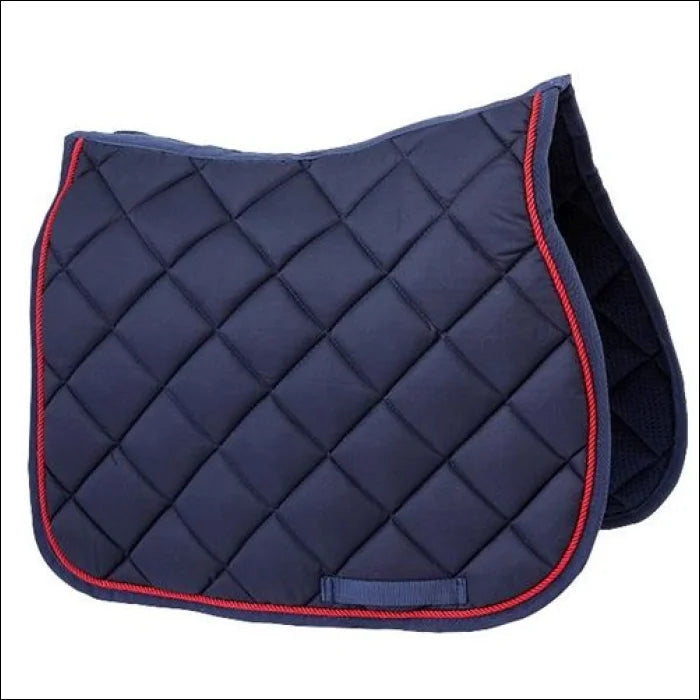 Turfmasters Piped Saddle Cloth - Full / Navy /Red