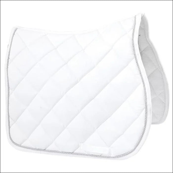 Turfmasters Piped Saddle Cloth - Full / White