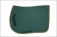 Turfmasters Piped Saddlepad - Green/Gold / Pony/Cob