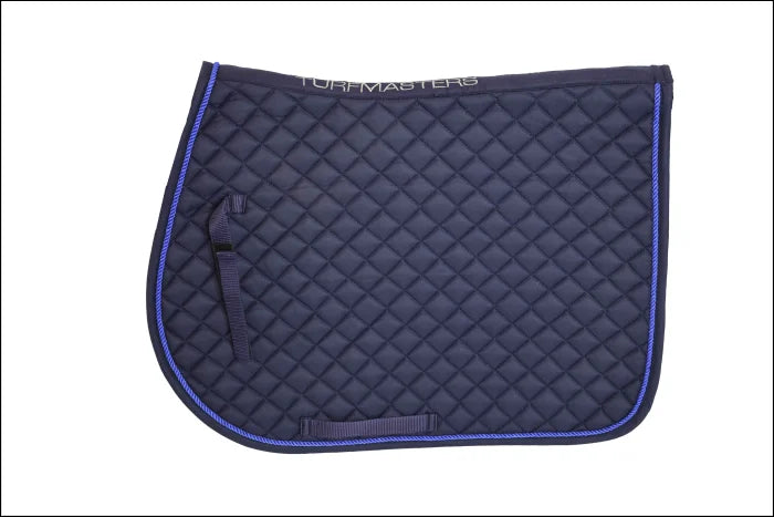 Turfmasters Piped Saddlepad - Navy/Royal Blue / Pony/Cob