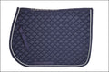 Turfmasters Piped Saddlepad - Navy/Silver / Pony/Cob