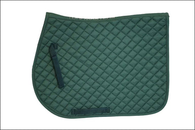 Turfmasters Plain Saddlepad - Green / Pony/Cob