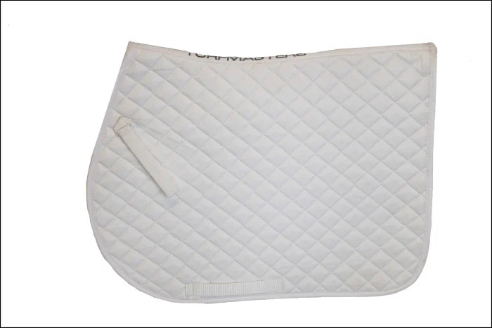 Turfmasters Plain Saddlepad - White / Pony/Cob