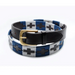 Turfmasters Unisex Polo Belt - Navy/Silver / 65cm / 25mm