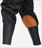 Turfmasters Water Resistant Exercise Breeches - Black/Brown