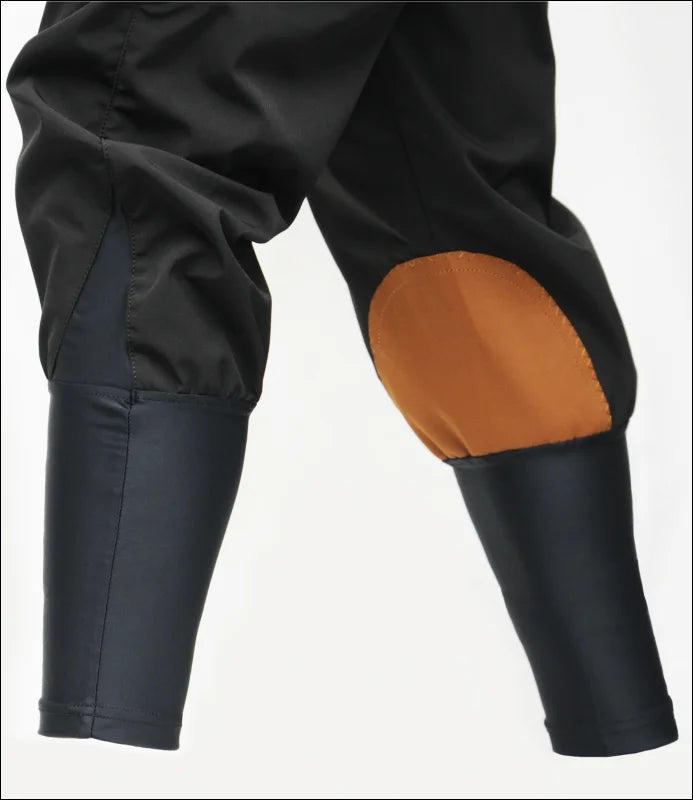 Turfmasters Water Resistant Exercise Breeches - Black/Brown
