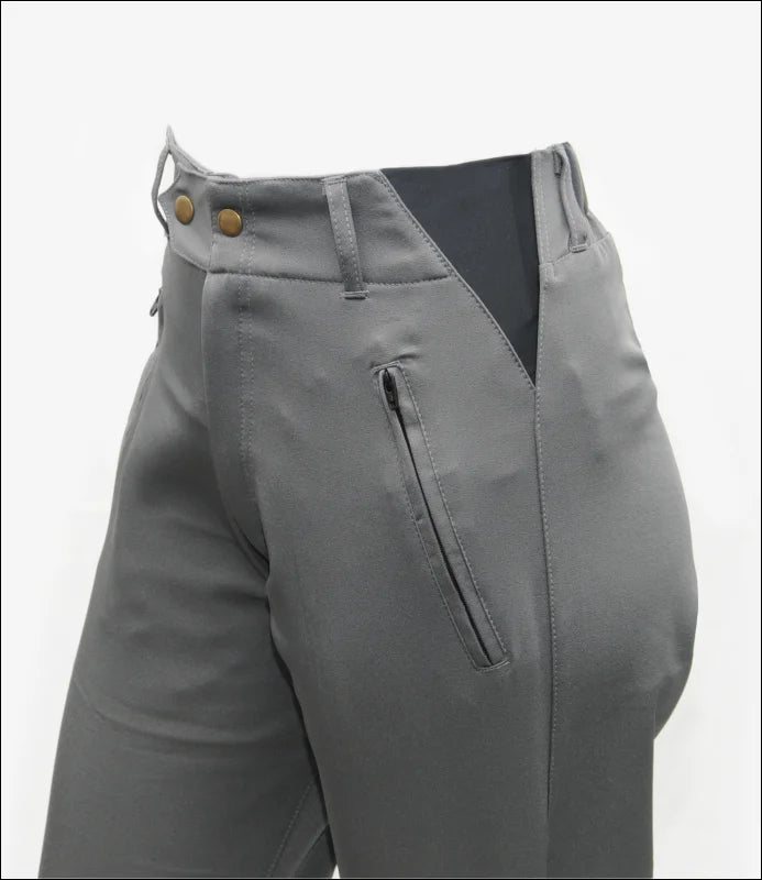 Turfmasters Water Resistant Exercise Breeches - Grey/Black
