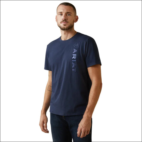 Ariat Vertical Logo T-Shirt - XS / Navy