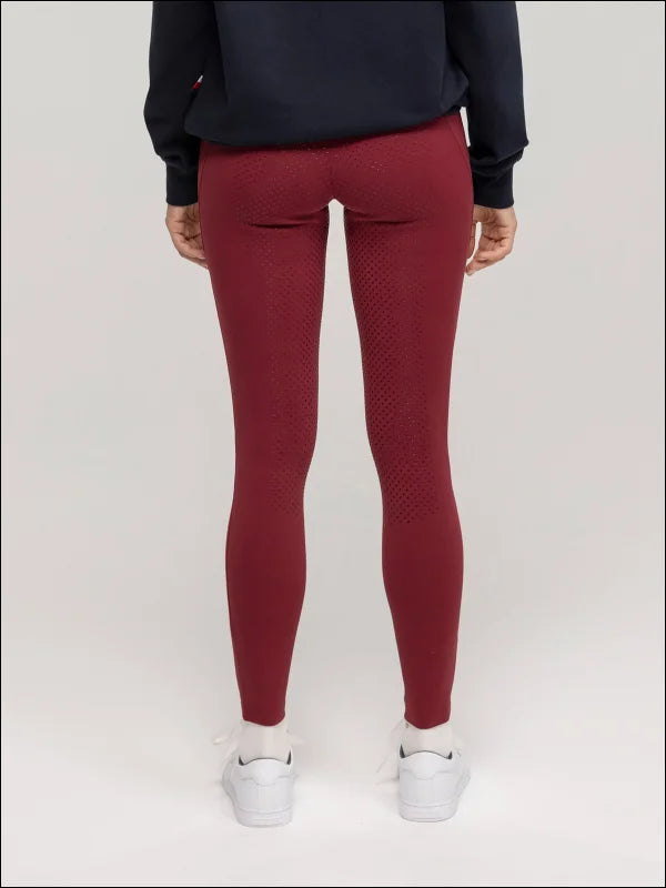 Tommy Womens Elmira Winter Full Grip Leggings - Rouge