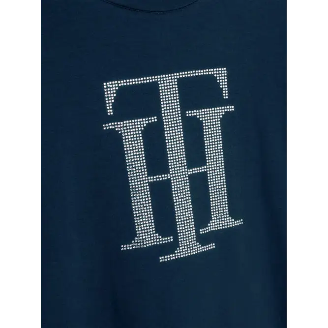 Tommy Hilfiger Womans Rhinestone T-Shirt - Desert Sky