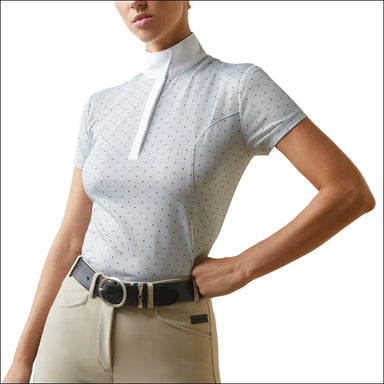 Womens Aptos Show Shirt - Pearl Grey Dot