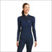 Womens Ascent 1/4 Zip Long Sleeve Base Layer - XL / Navy