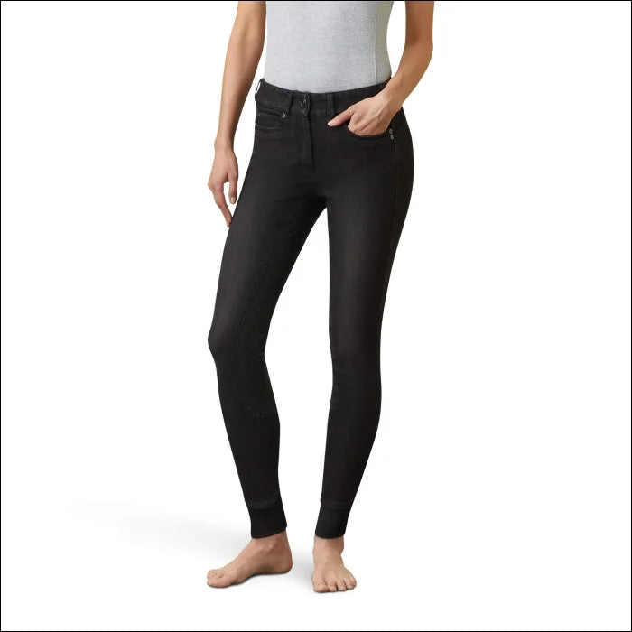 Ariat Womens Halo Denim Full Seat Breeches - Black