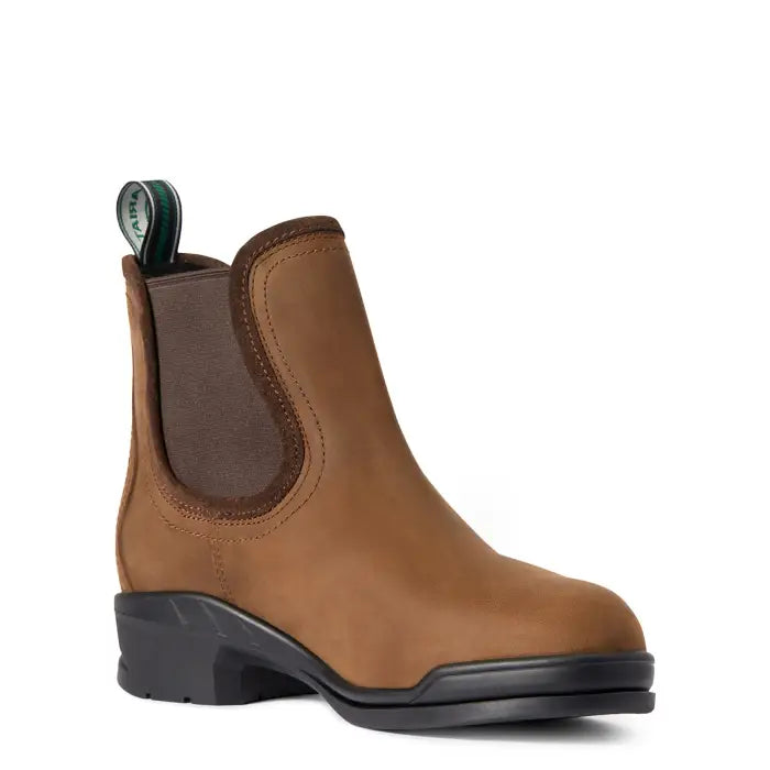 Womens Keswick Steel Toe Boots - Distressed Brown