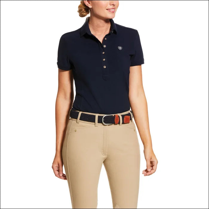 Ariat Womens Prix 2.0 Short Sleeve Polo - XS\8 / Navy