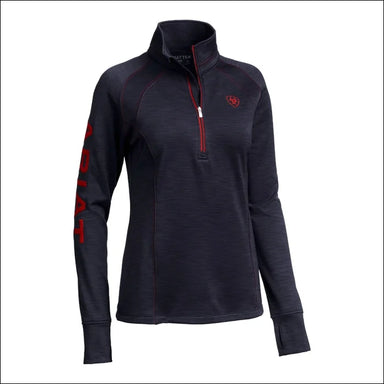 Womens Tek Team 1/2 Zip - Heather/Navy