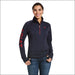 Ariat Womens Tek Team 1/2 Zip - Heather/Navy - XXL\18