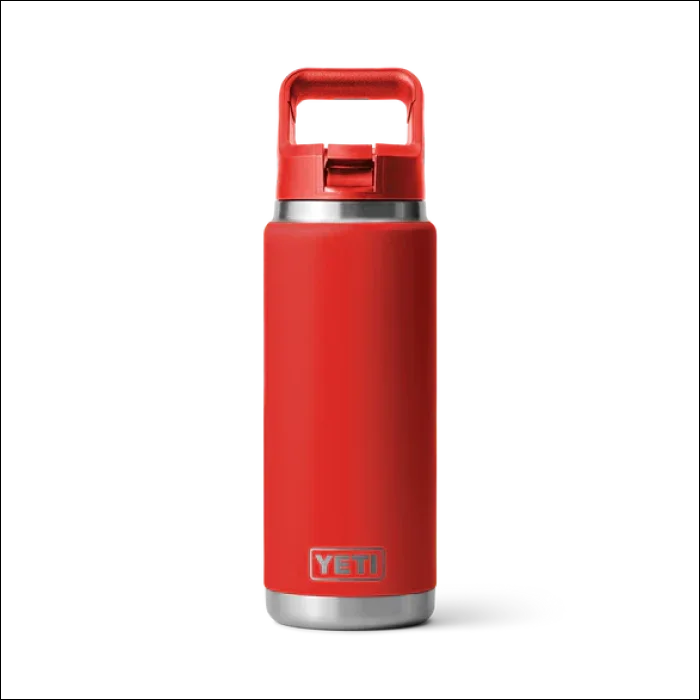 Yeti Rambler 26 OZ Straw Bottle - Rescue Red