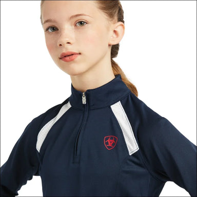 Ariat Youth Sunstopper 2.0 1/4 Zip Base Layer - Team