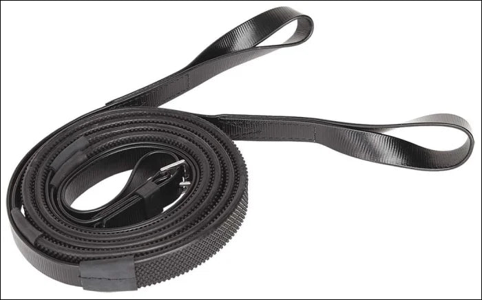 Zilco Synthetic Loop Reins - Black/Black