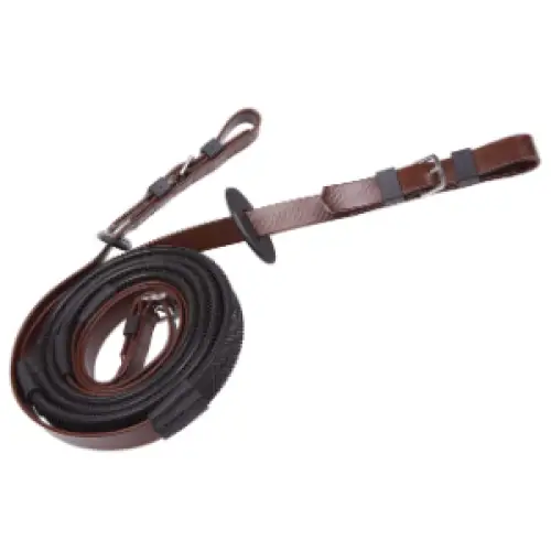 Zilco Synthetic Rubber Reins - 19mm / Brown/Black